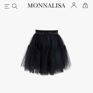 Monnalisa Black Tulle Skirt